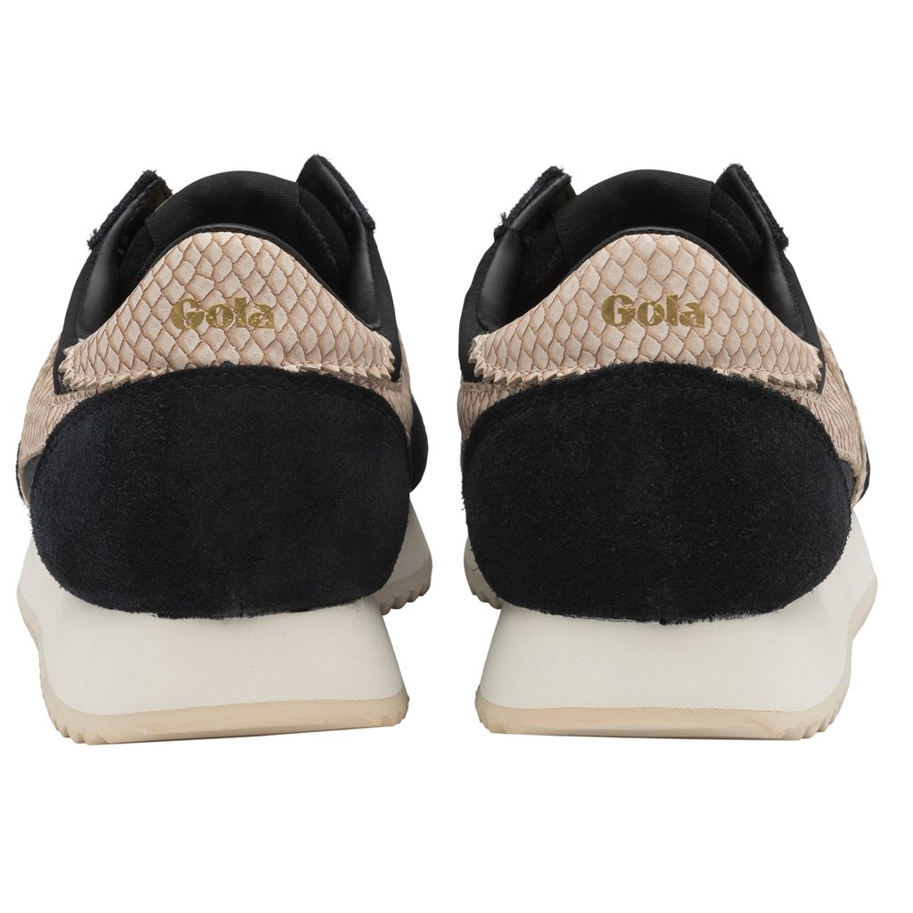 Gola Classics Boston '78 Snake Sneakers Negros Rosas Mexico | YRU-186793