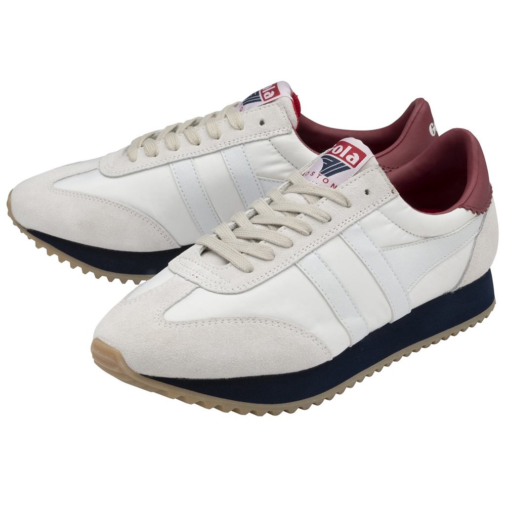Gola Classics Boston '78 Sneakers Blancos Azul Marino Rojos Oscuro Mexico | FNA-978206
