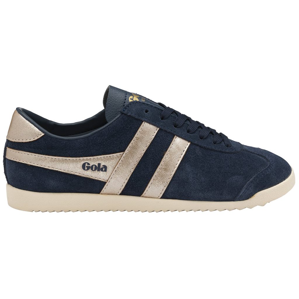 Gola Classics Bullet Flame Sneakers Azul Marino Rosas Dorados Mexico | YWU-267138