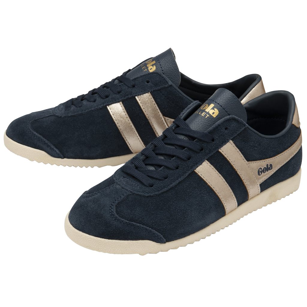 Gola Classics Bullet Flame Sneakers Azul Marino Rosas Dorados Mexico | YWU-267138