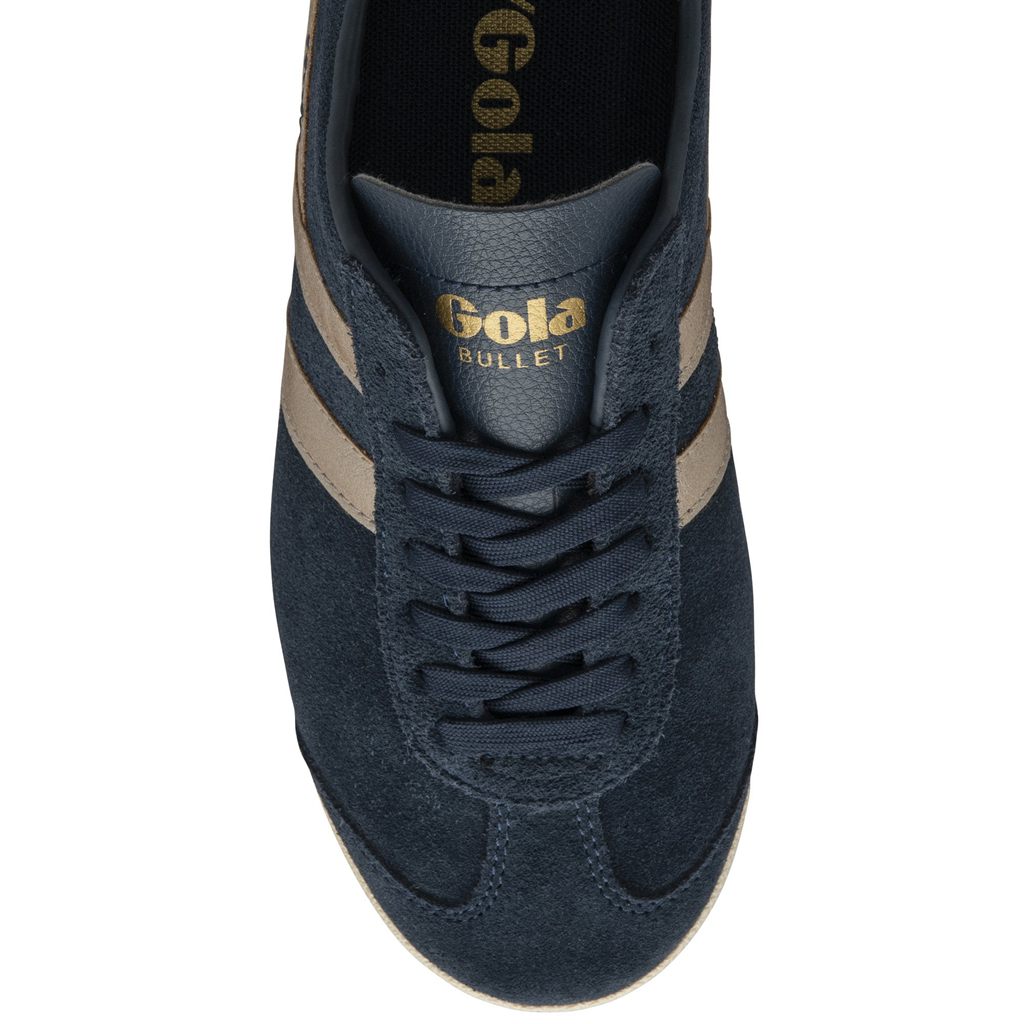 Gola Classics Bullet Flame Sneakers Azul Marino Rosas Dorados Mexico | YWU-267138