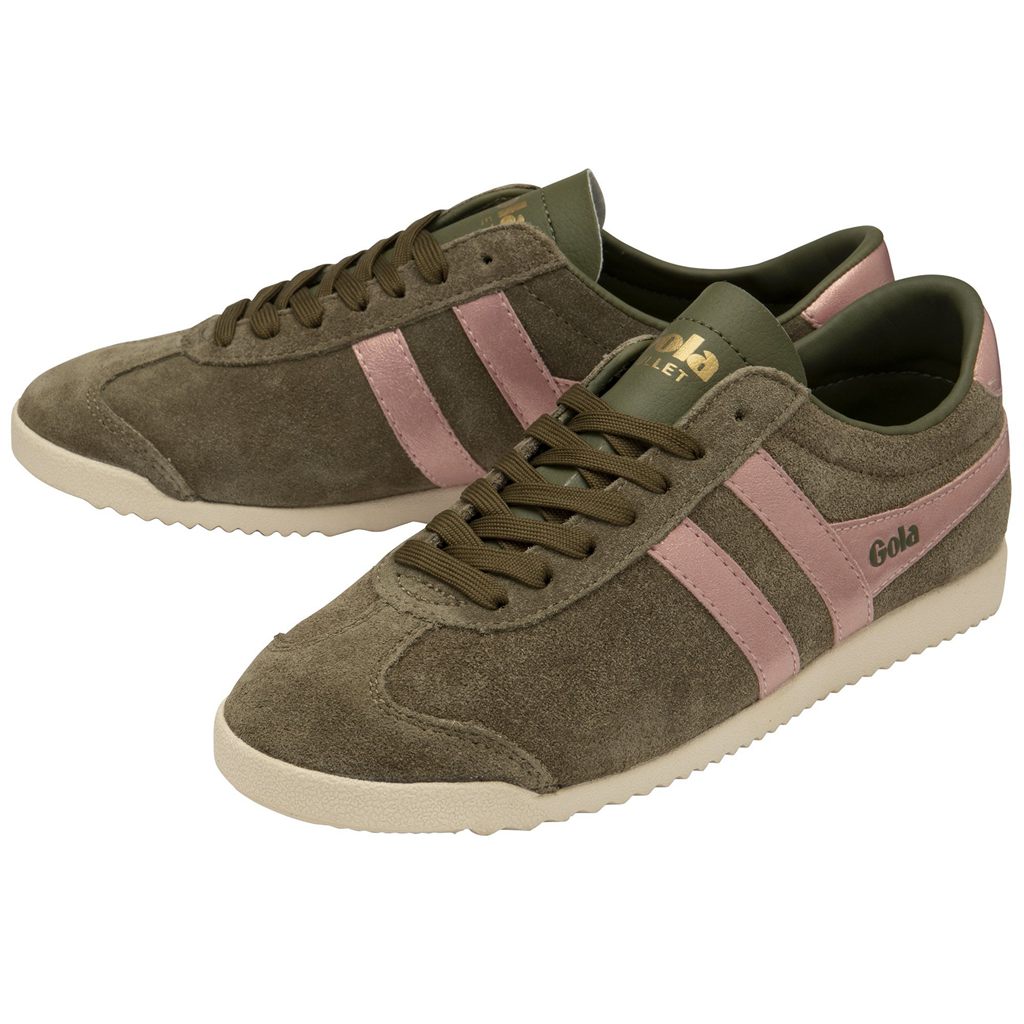 Gola Classics Bullet Flame Sneakers Kaki Rosas Mexico | CFA-386210