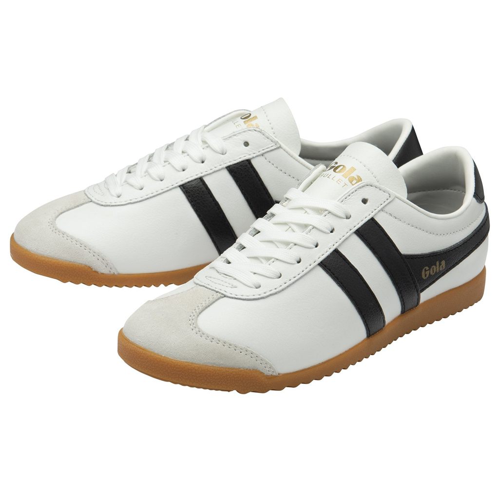 Gola Classics Bullet Leather Sneakers Blancos Negros Mexico | OST-587162