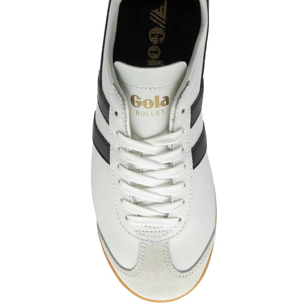 Gola Classics Bullet Leather Sneakers Blancos Negros Mexico | OST-587162