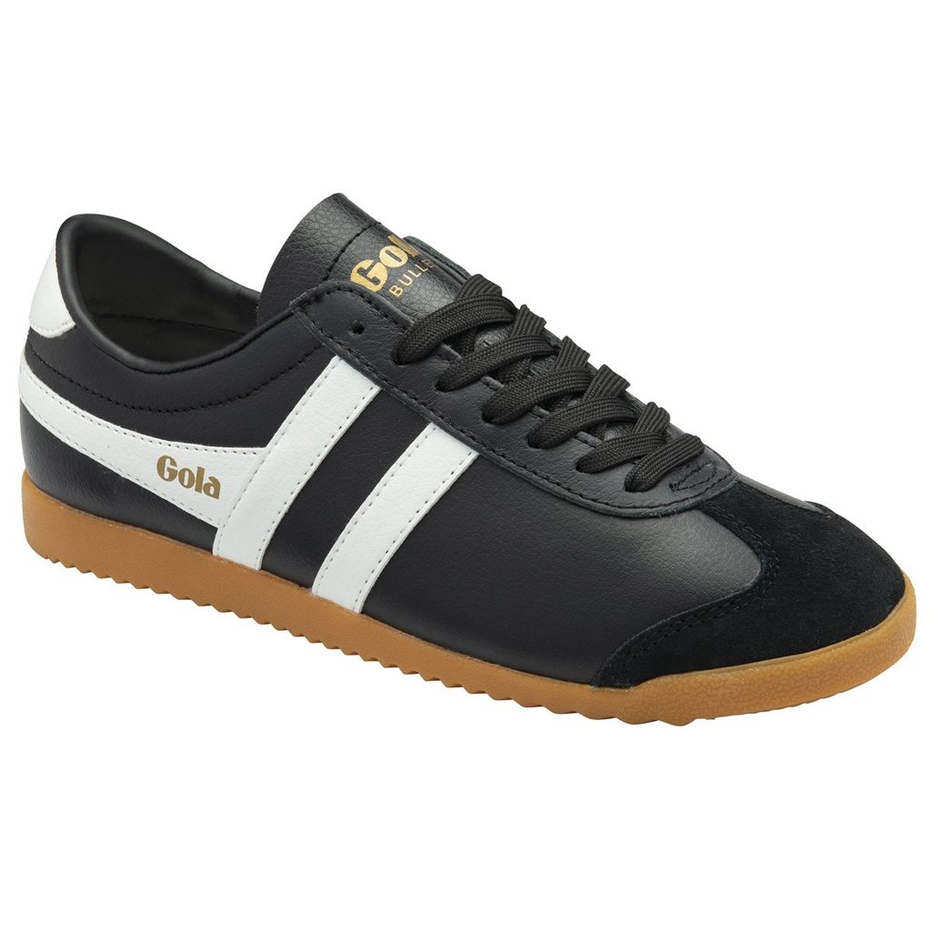 Gola Classics Bullet Leather Sneakers Negros Blancos Mexico | YBC-760915