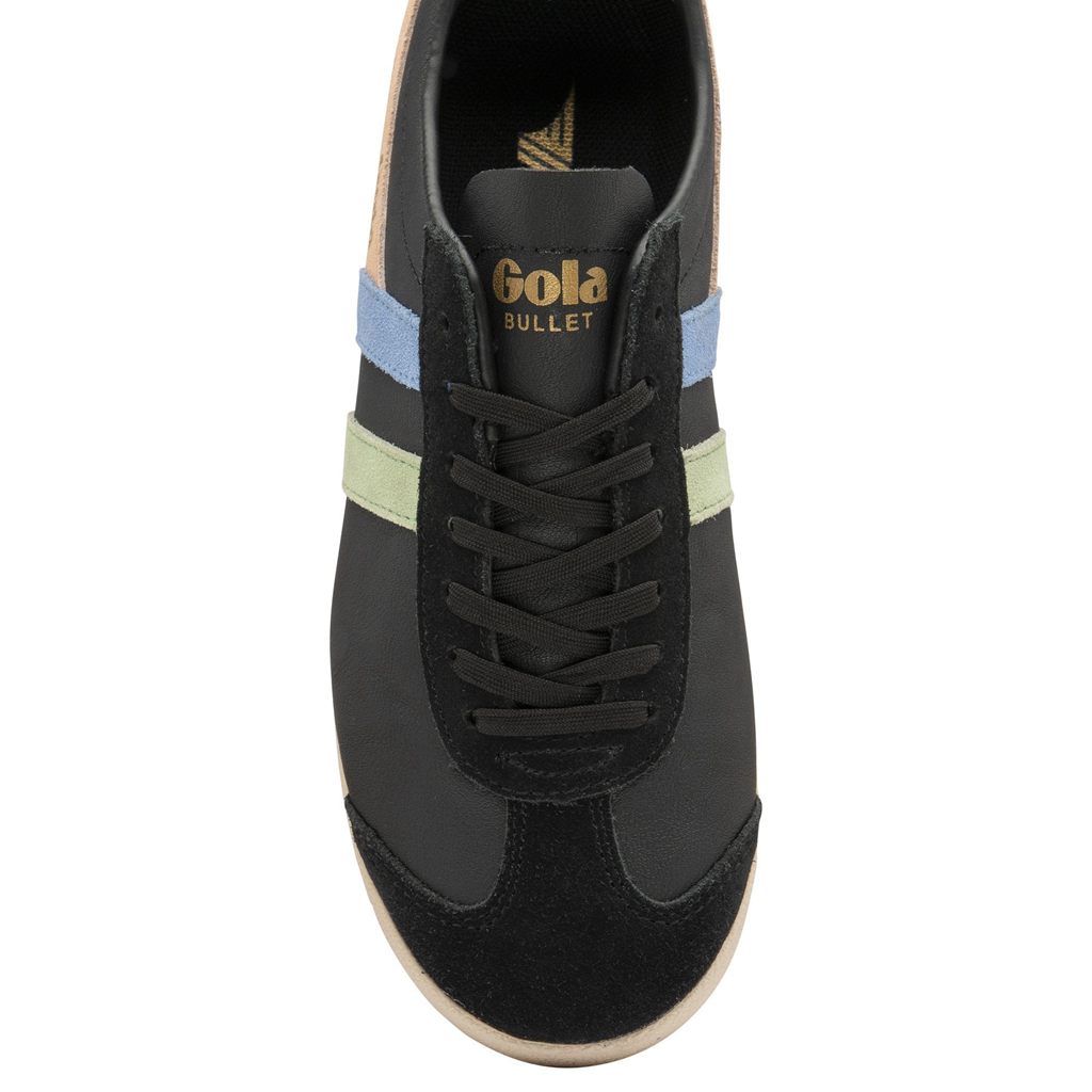 Gola Classics Bullet Trident Sneakers Negros Verdes Azules Mexico | PJO-832476