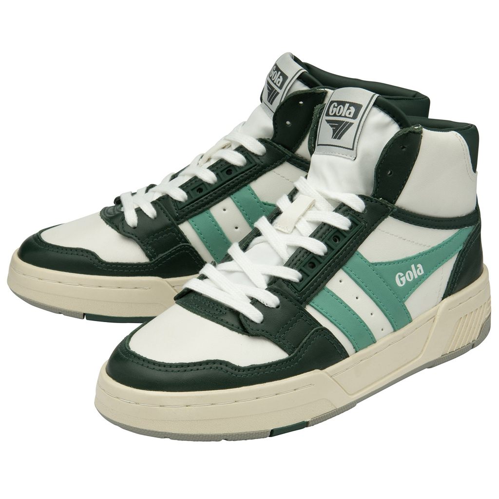 Gola Classics Challenge High Sneakers Blancos Verdes Mexico | RUZ-410563