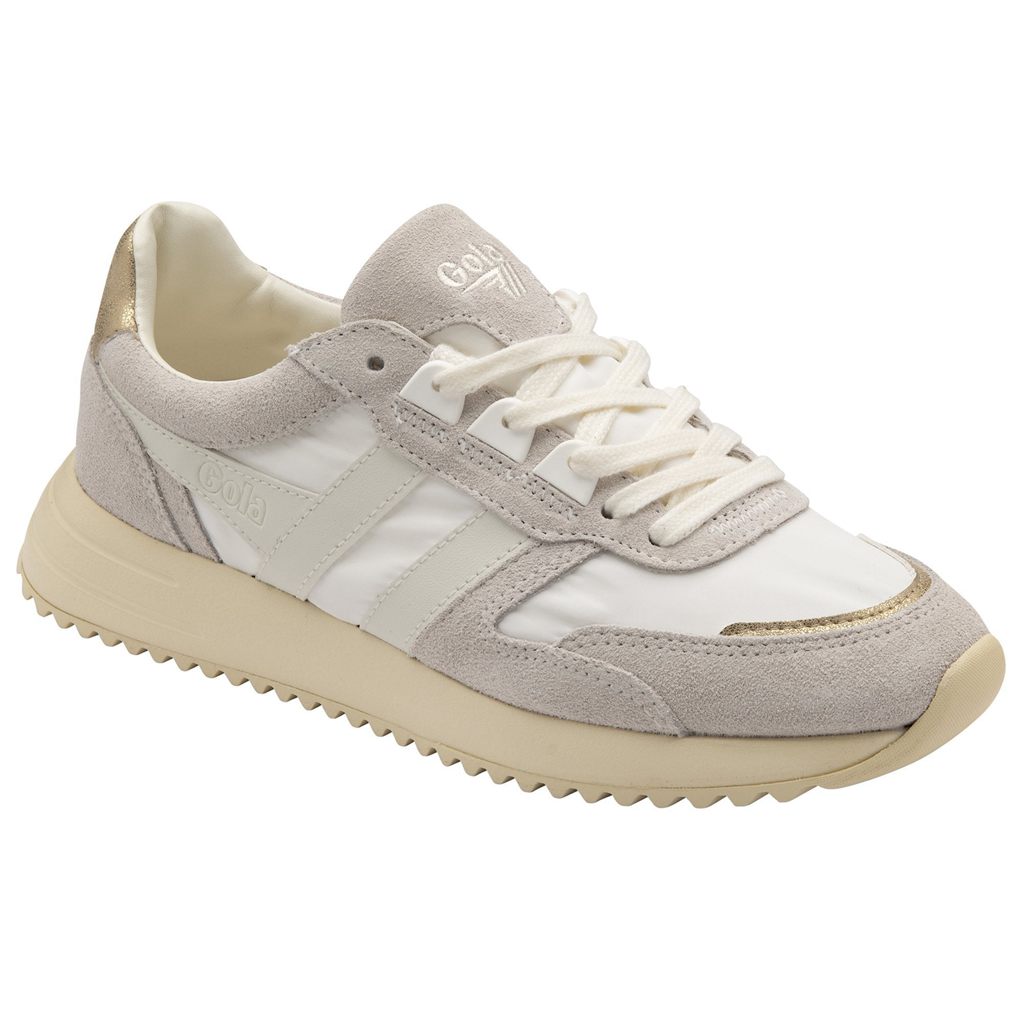 Gola Classics Chicago Glimmer Sneakers Blancos Dorados Mexico | BRH-032576