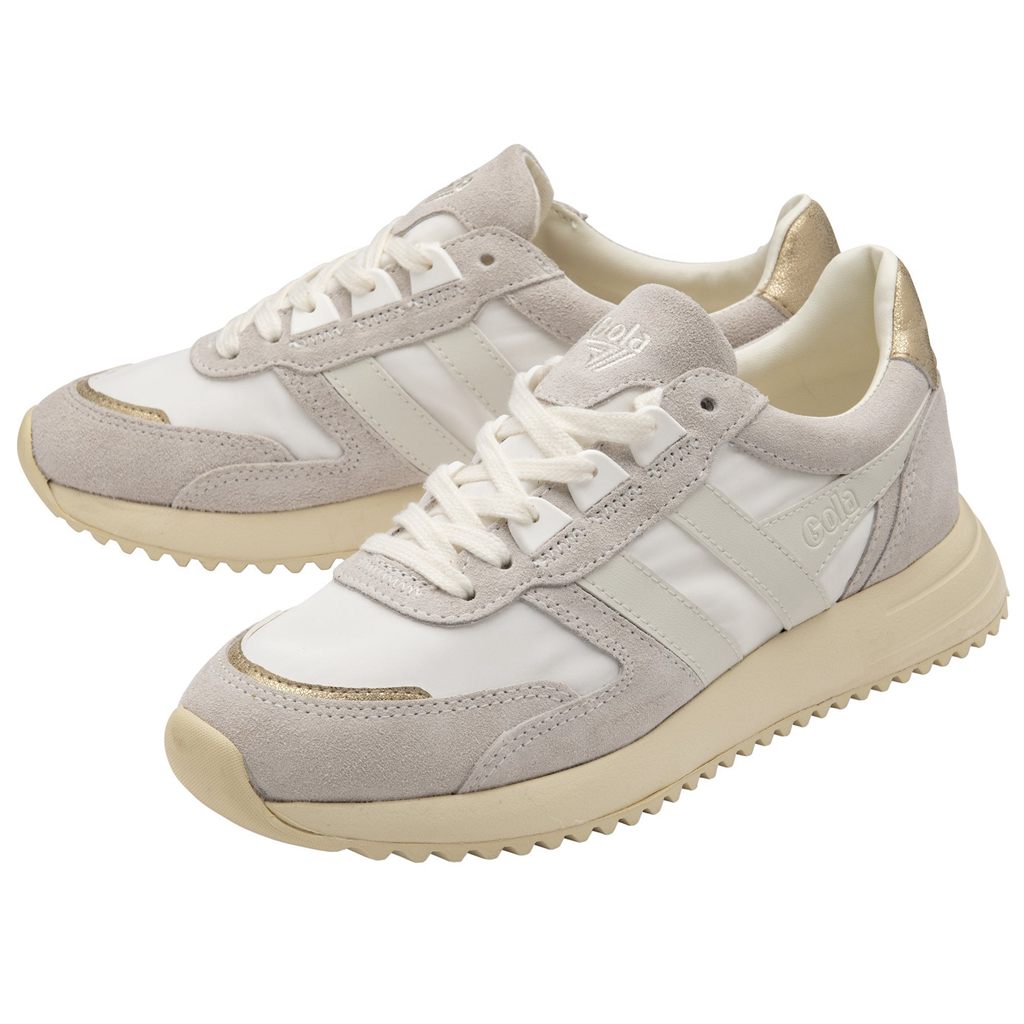 Gola Classics Chicago Glimmer Sneakers Blancos Dorados Mexico | BRH-032576