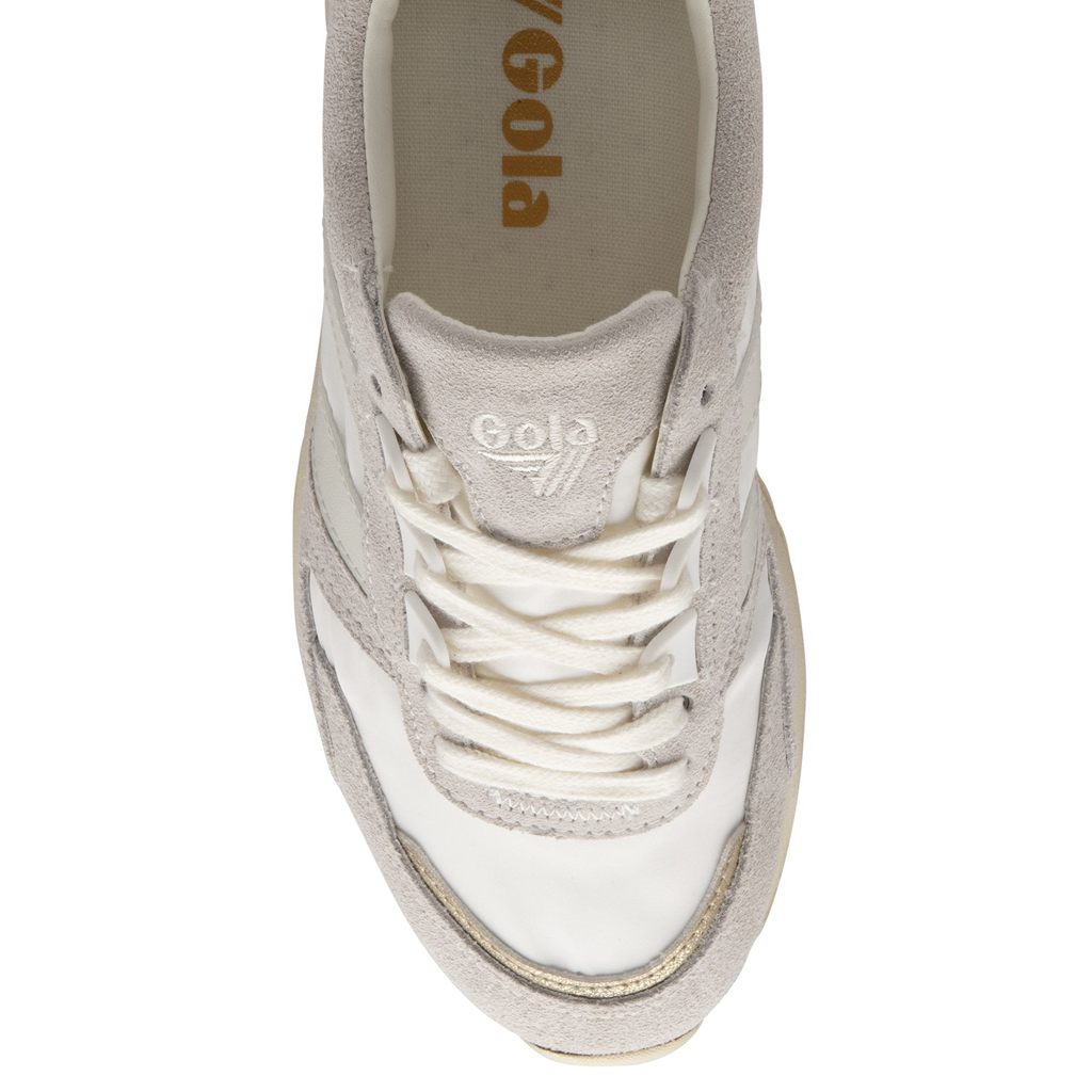 Gola Classics Chicago Glimmer Sneakers Blancos Dorados Mexico | BRH-032576