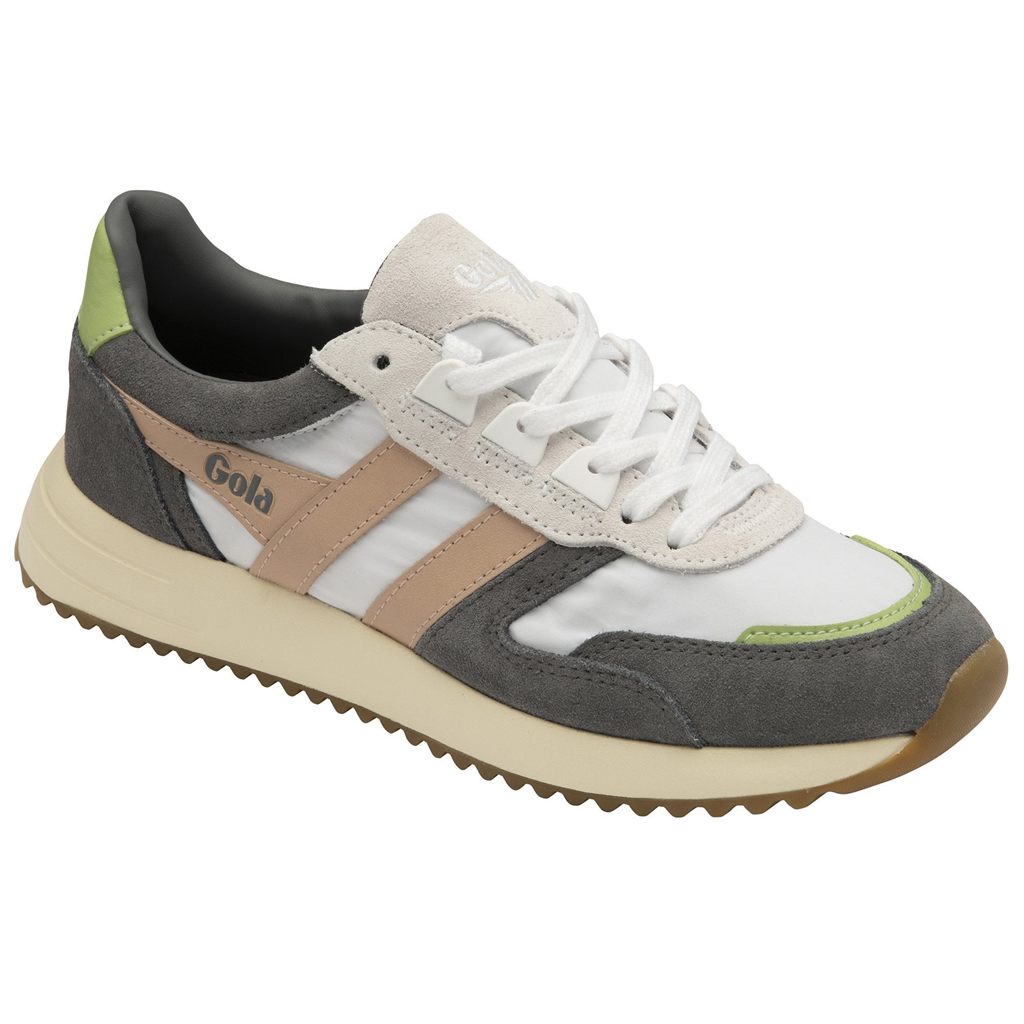 Gola Classics Chicago Sneakers Blancos Rosas Verdes Mexico | VEC-268105