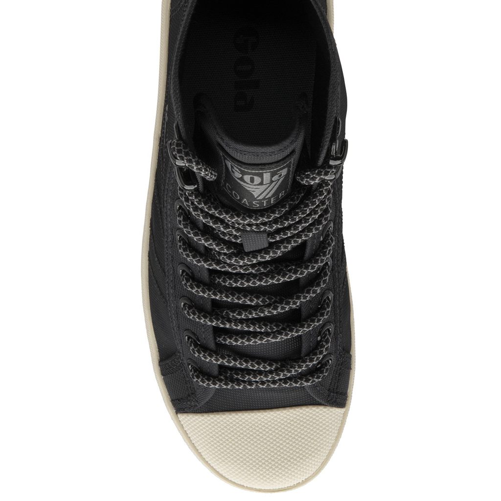 Gola Classics Coaster Peak High Hiker Sneakers Negros Blancos Mexico | RWL-581304