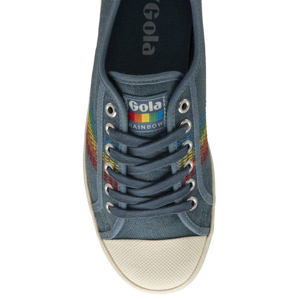 Gola Classics Coaster Rainbow Stitch Shoes Denim Multi Mexico | SEQ-324179