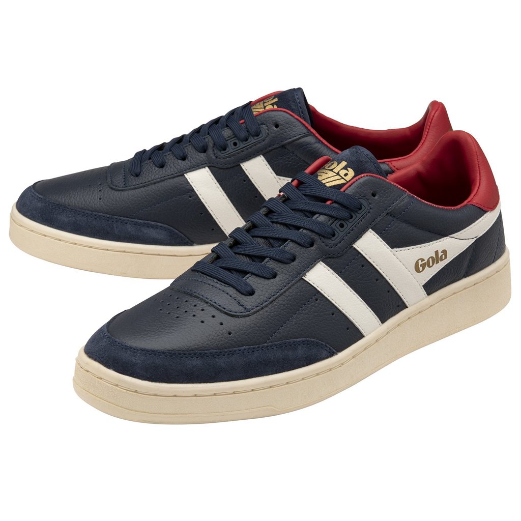 Gola Classics Contact Leather Sneakers Azul Marino Blancos Rojos Oscuro Mexico | NLM-324189