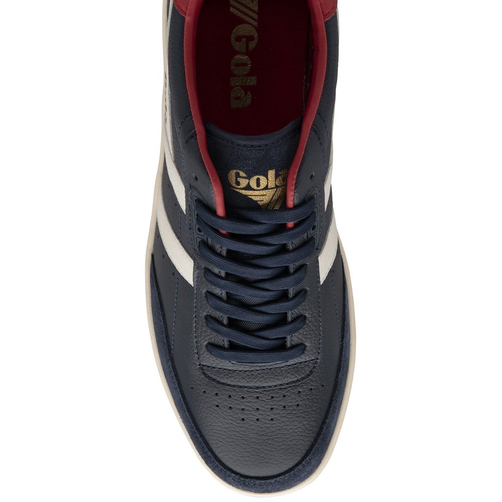 Gola Classics Contact Leather Sneakers Azul Marino Blancos Rojos Oscuro Mexico | NLM-324189