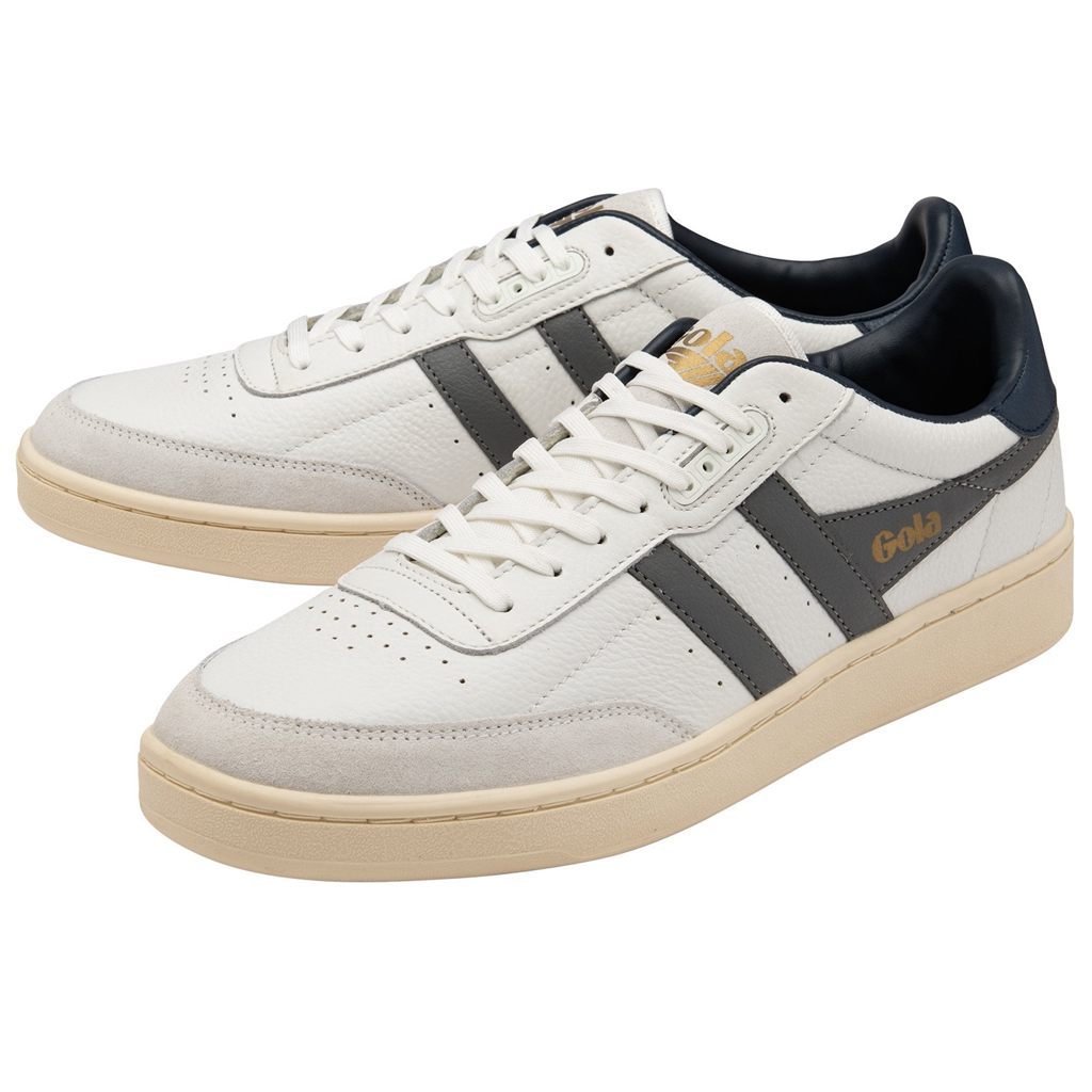 Gola Classics Contact Leather Sneakers Blancos Azul Marino Mexico | NBW-781436