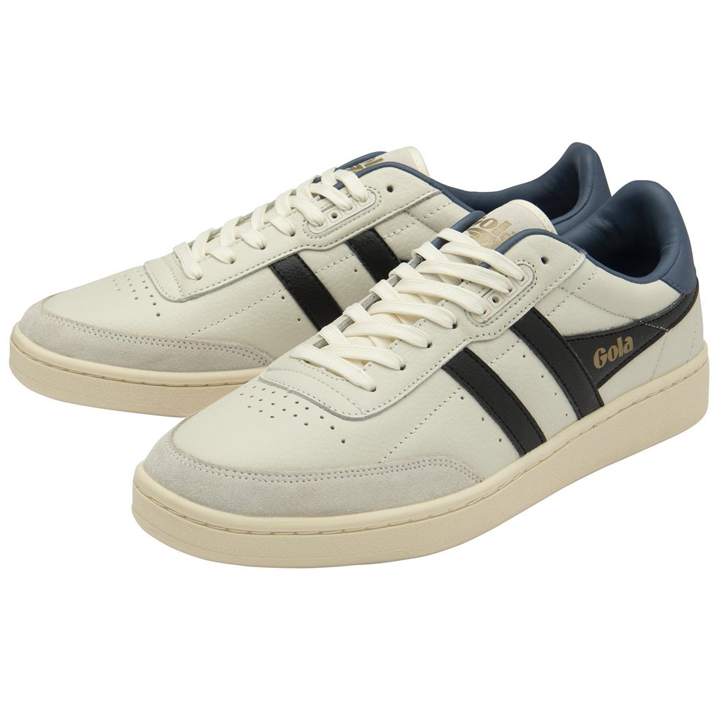 Gola Classics Contact Leather Sneakers Blancos Negros Mexico | HMB-198076