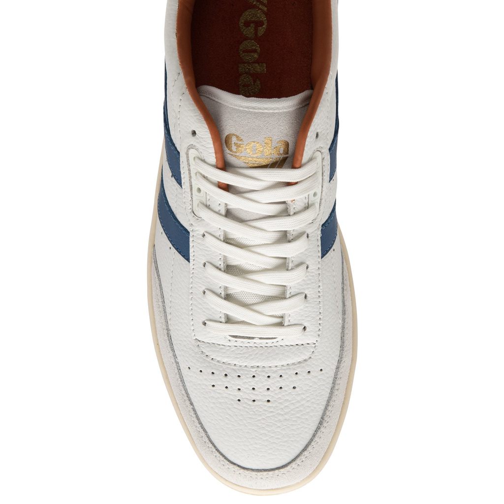 Gola Classics Contact Leather Sneakers Blancos Azules Naranjas Mexico | ZWJ-619570