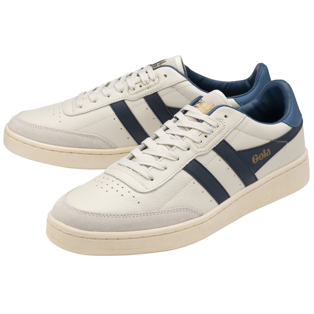 Gola Classics Contact Leather Sneakers Blancos Azul Marino Azules Mexico | QAN-938650