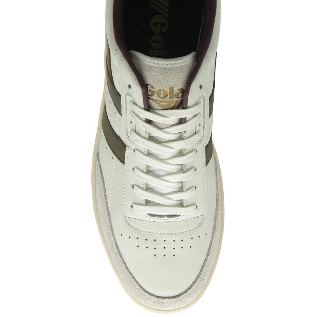 Gola Classics Contact Leather Sneakers Blancos Kaki Vino Mexico | PMF-817369