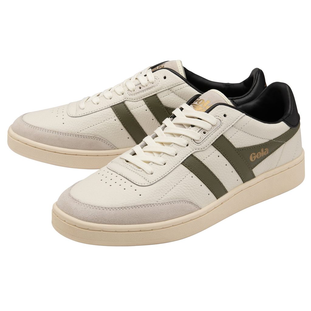 Gola Classics Contact Leather Sneakers Blancos Kaki Negros Mexico | RMF-029365