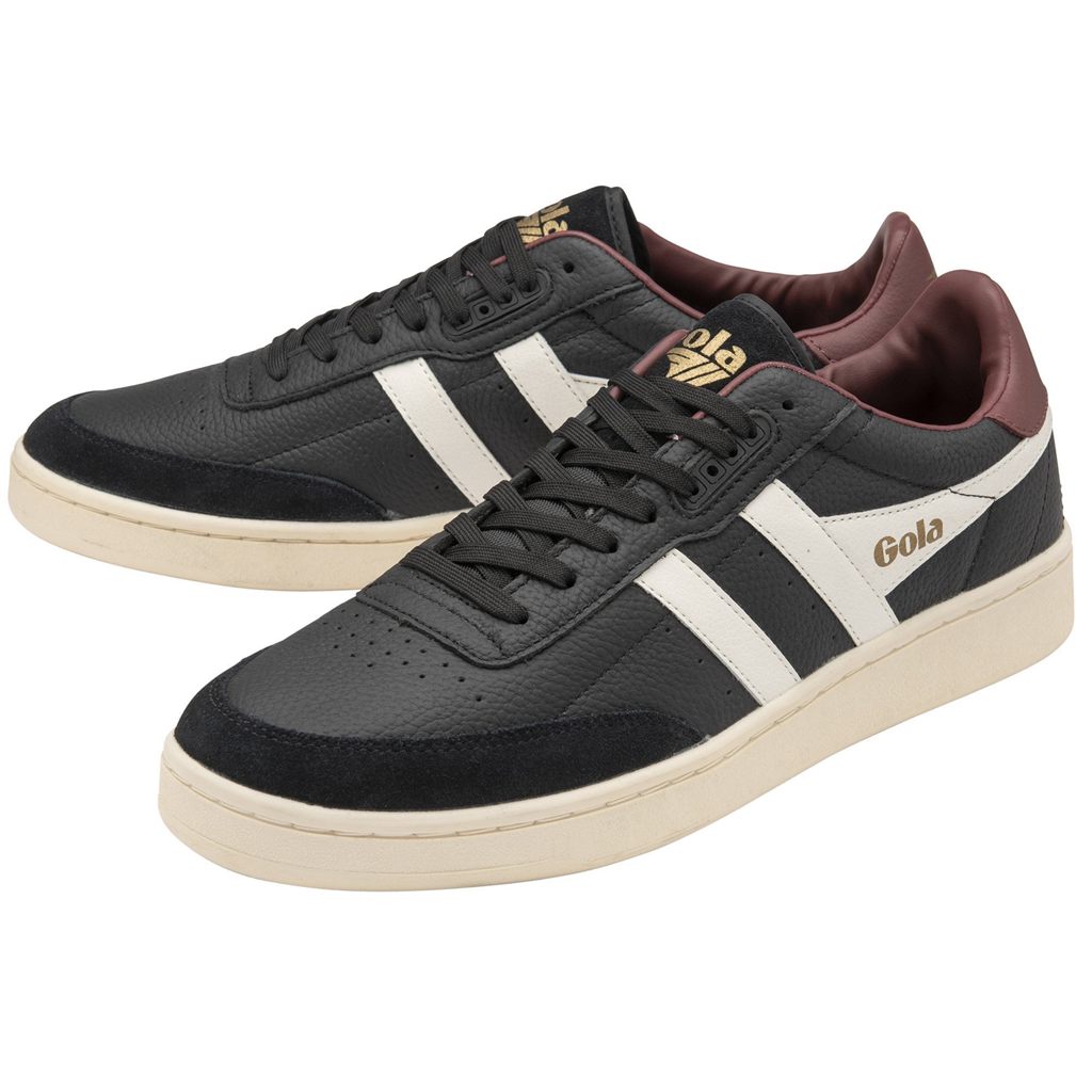 Gola Classics Contact Leather Sneakers Negros Blancos Vino Mexico | VXD-038571