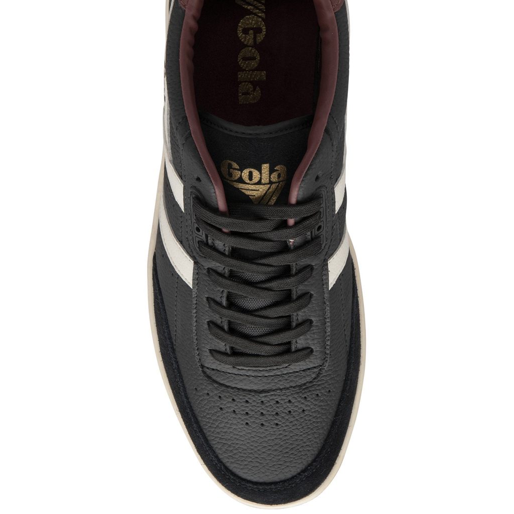 Gola Classics Contact Leather Sneakers Negros Blancos Vino Mexico | VXD-038571