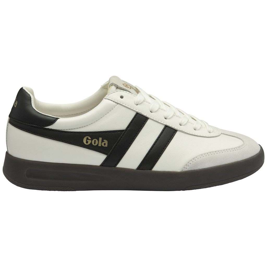 Gola Classics Cyclone Leather Sneakers Blancos Negros Azules Mexico | EHG-016749