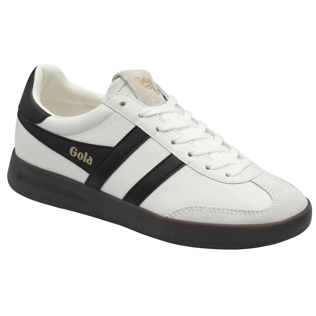 Gola Classics Cyclone Leather Sneakers Blancos Negros Azules Mexico | EHG-016749
