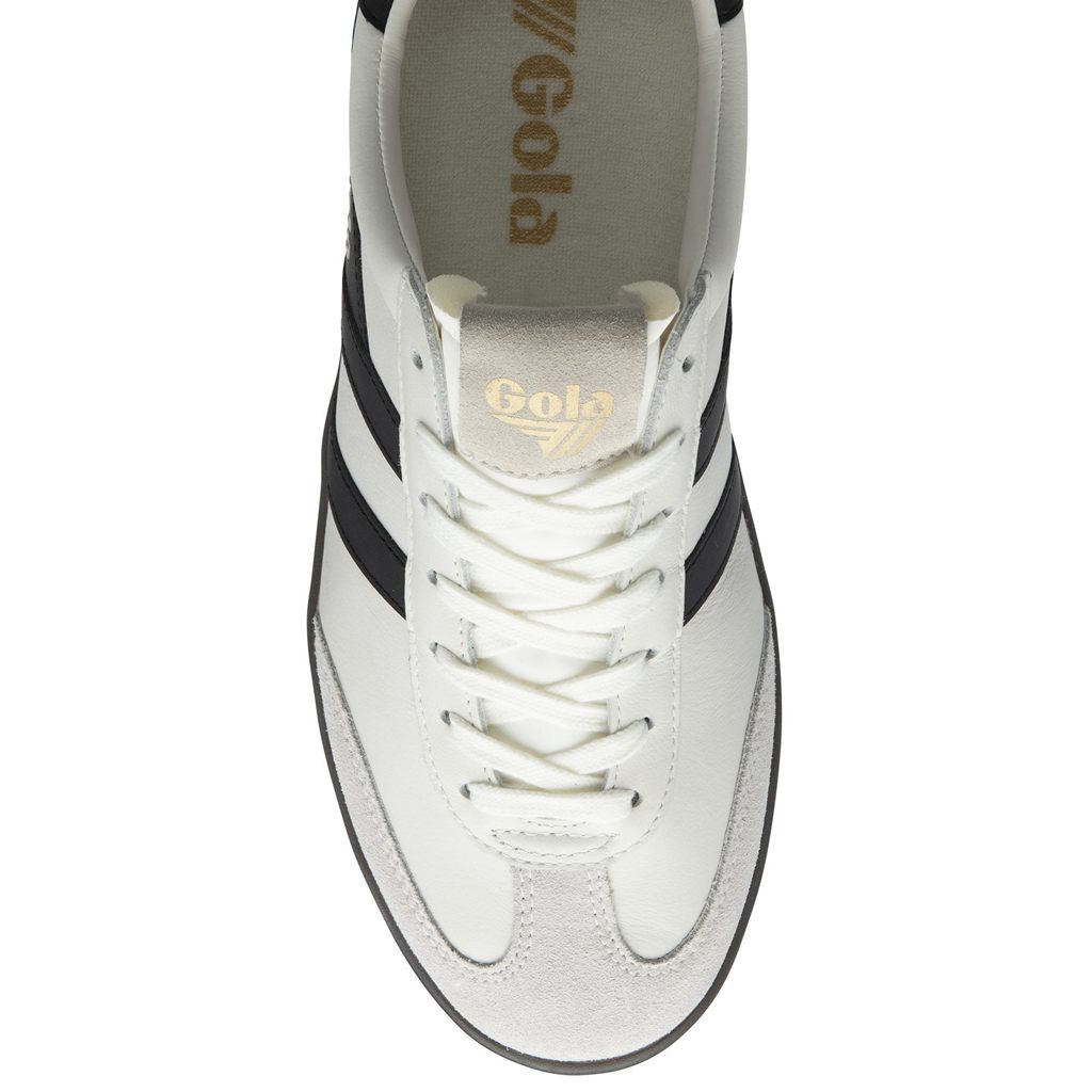 Gola Classics Cyclone Leather Sneakers Blancos Negros Azules Mexico | EHG-016749