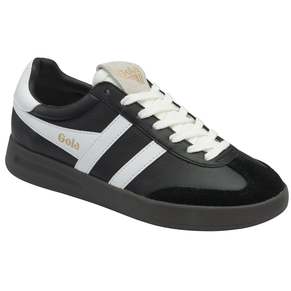 Gola Classics Cyclone Leather Sneakers Negros Blancos Azules Mexico | WDS-519863