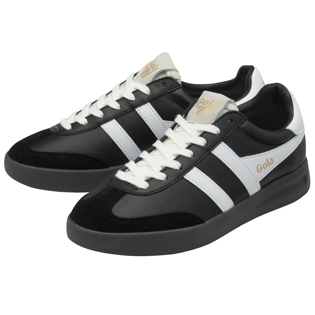 Gola Classics Cyclone Leather Sneakers Negros Blancos Azules Mexico | WDS-519863