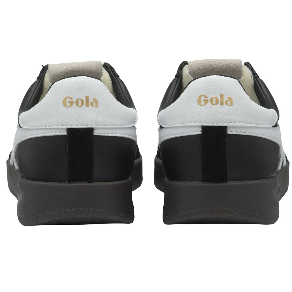 Gola Classics Cyclone Leather Sneakers Negros Blancos Azules Mexico | WDS-519863
