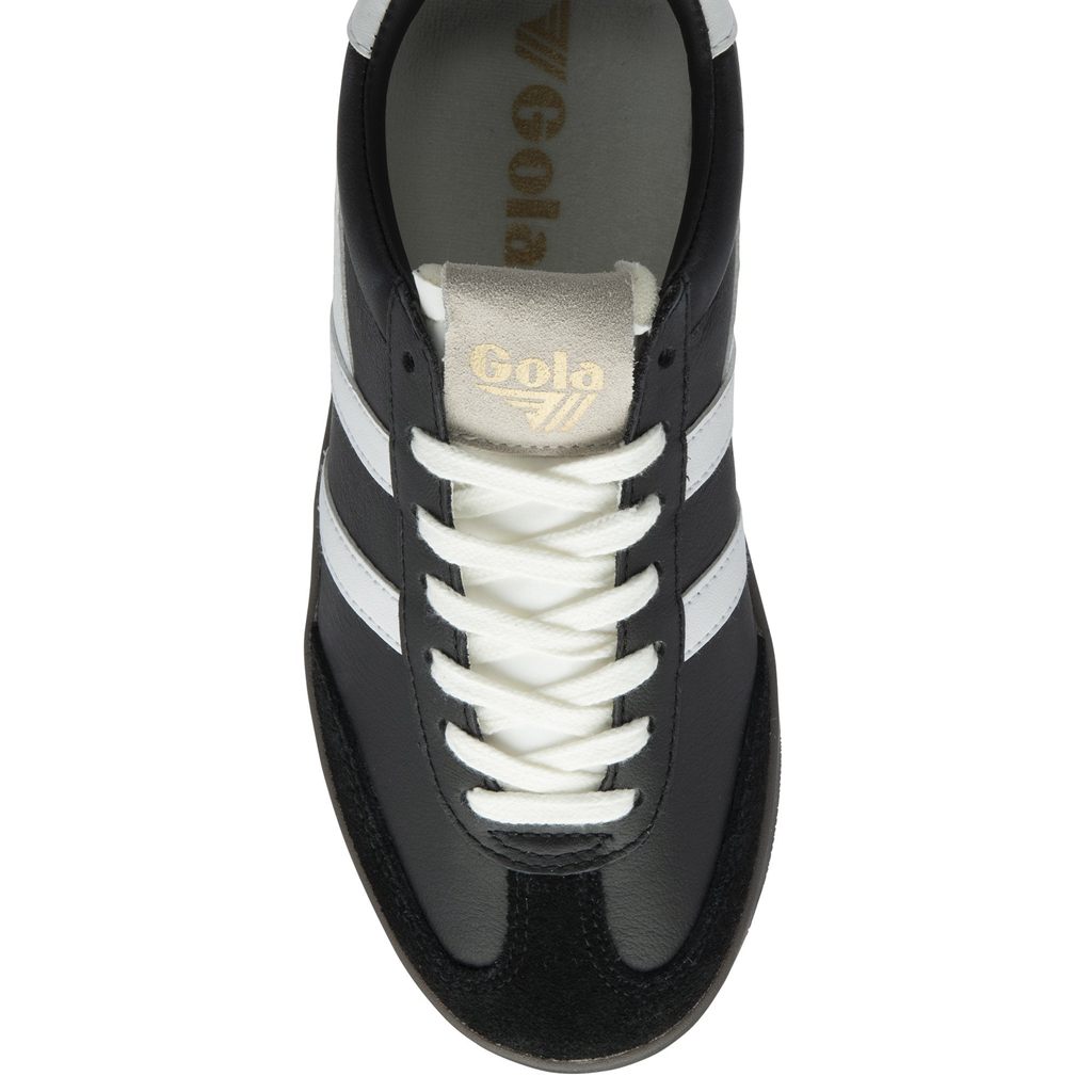 Gola Classics Cyclone Leather Sneakers Negros Blancos Azules Mexico | WDS-519863