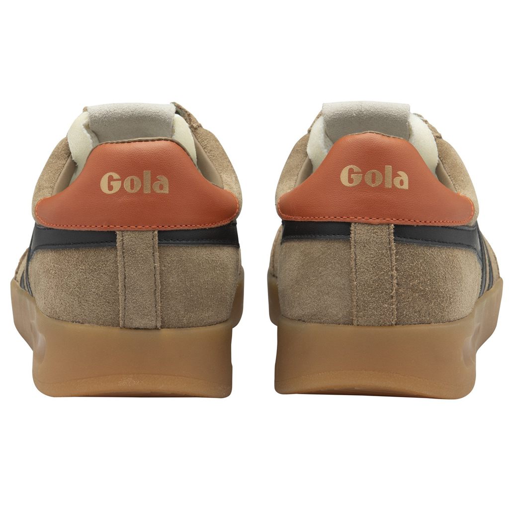 Gola Classics Cyclone Sneakers Negros Naranjas Mexico | HFN-901258