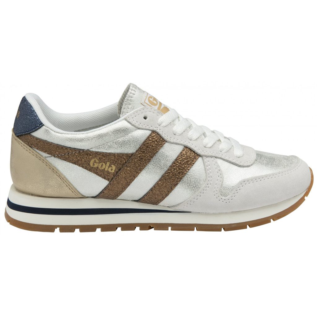 Gola Classics Daytona Blaze Sneakers Blancos Cobra Azul Marino Mexico | PDJ-324065