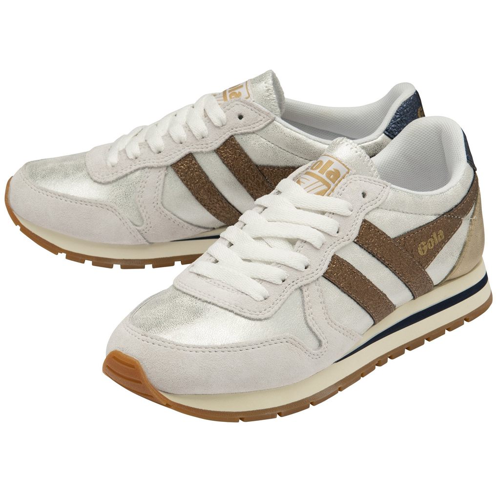 Gola Classics Daytona Blaze Sneakers Blancos Cobra Azul Marino Mexico | PDJ-324065