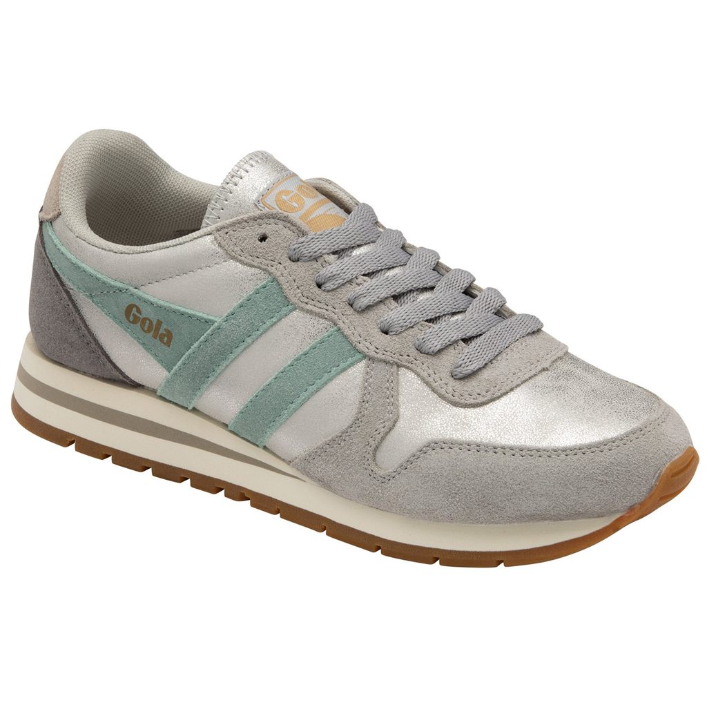 Gola Classics Daytona Blaze Sneakers Plateados Verdes Grises Mexico | DFE-197243