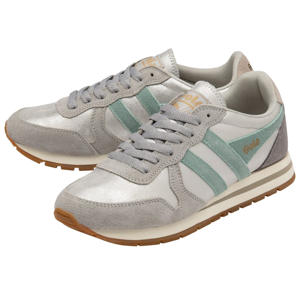 Gola Classics Daytona Blaze Sneakers Plateados Verdes Grises Mexico | DFE-197243