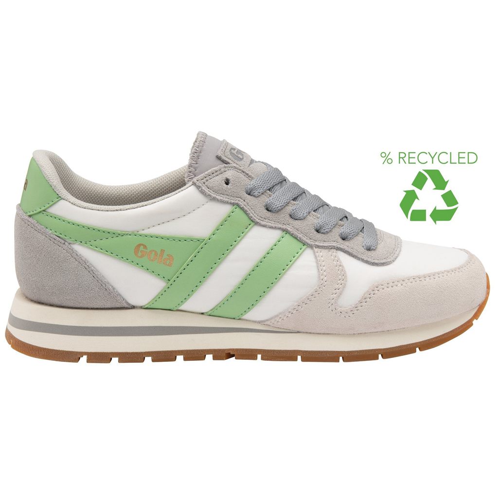 Gola Classics Daytona Chute Sneakers Blancos Grises Claro Verdes Mexico | HFZ-309621