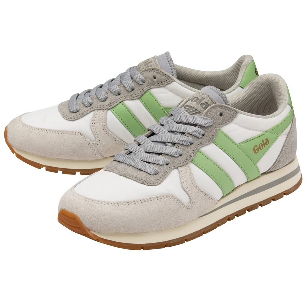 Gola Classics Daytona Chute Sneakers Blancos Grises Claro Verdes Mexico | HFZ-309621