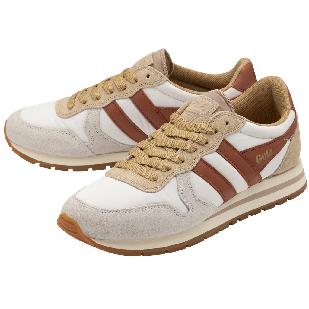 Gola Classics Daytona Chute Sneakers Blancos Naranjas Mexico | QKO-960458