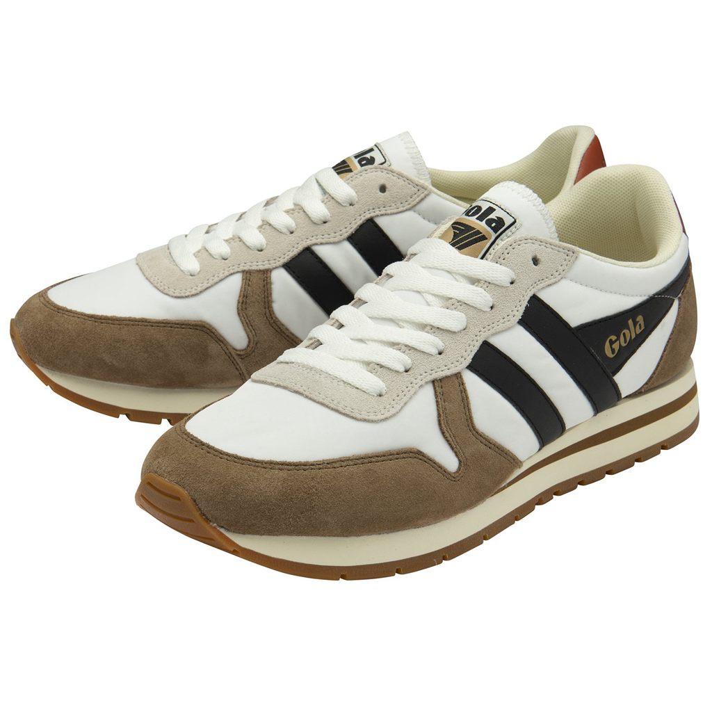Gola Classics Daytona Chute Sneakers Blancos Negros Mexico | WMC-892317