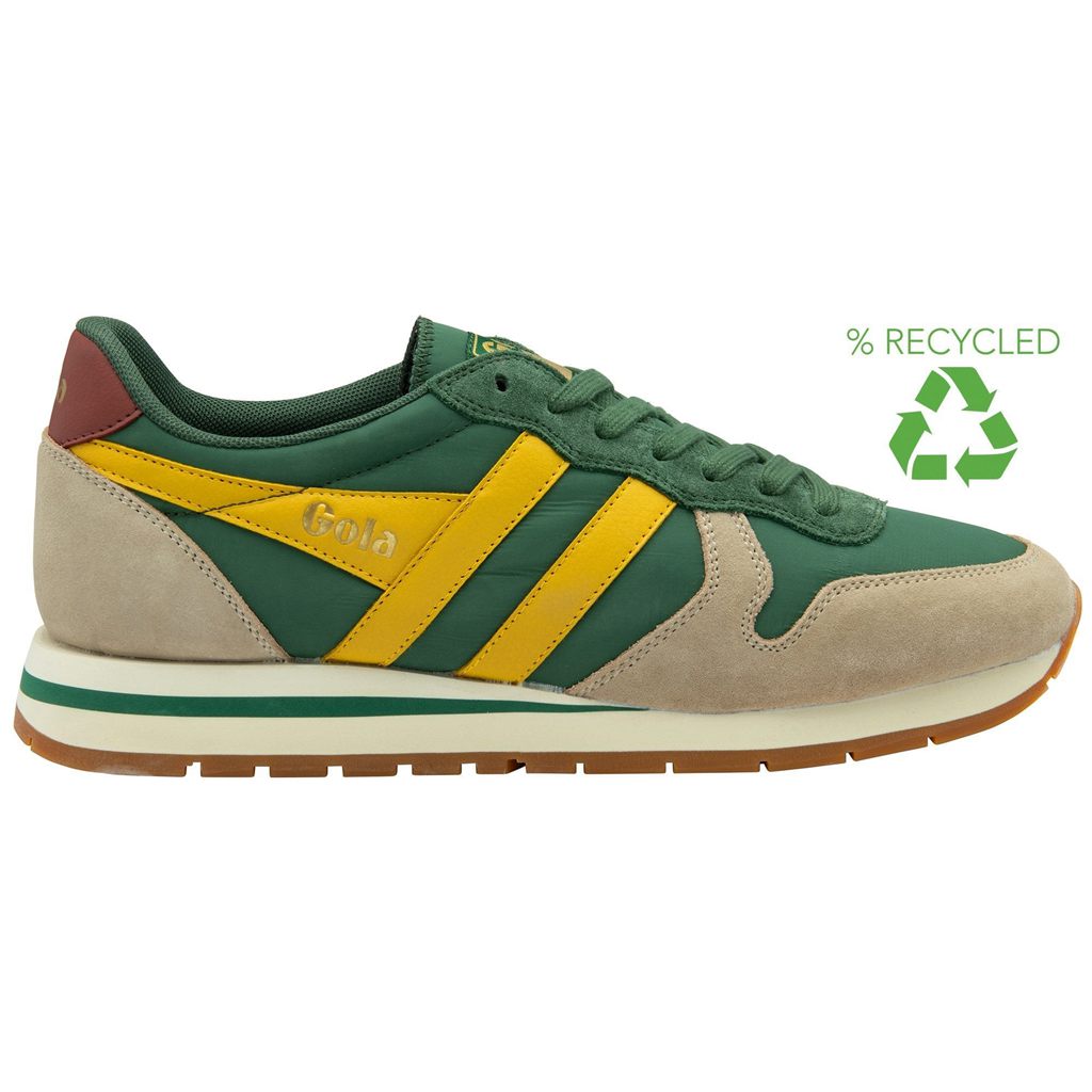 Gola Classics Daytona Chute Sneakers Evergreen Bone Sun Mexico | BLC-387625