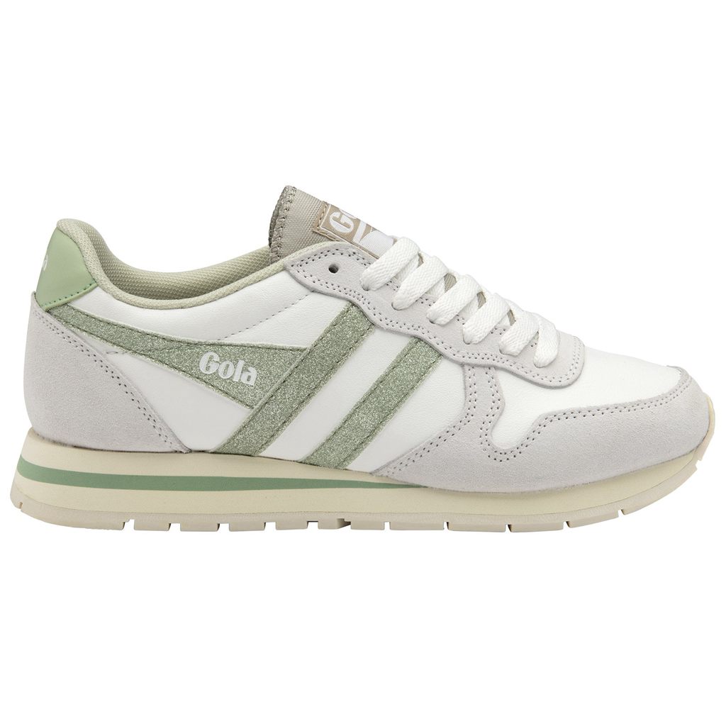 Gola Classics Daytona Glitter Sneakers Blancos Verdes Claro Mexico | JPF-871593