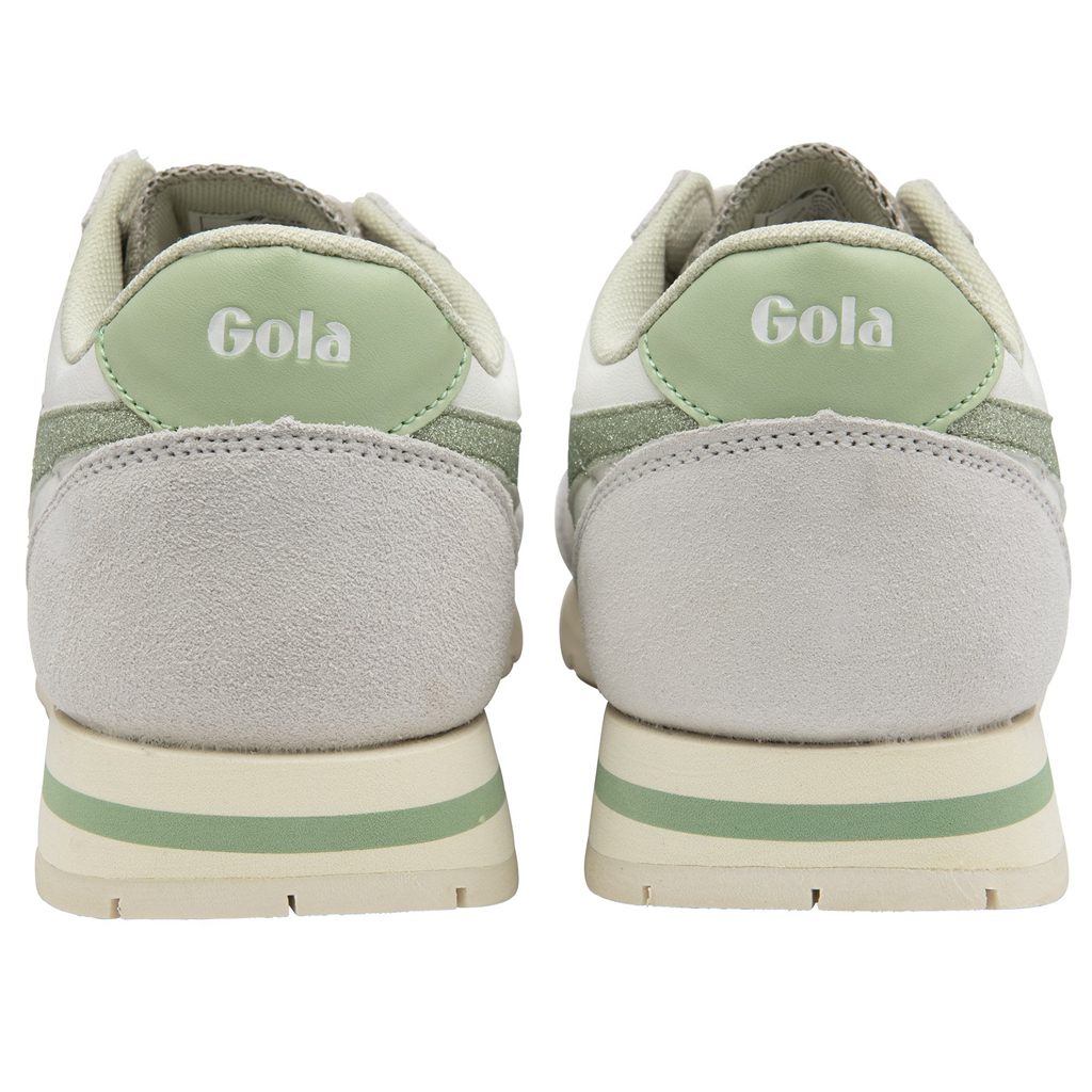 Gola Classics Daytona Glitter Sneakers Blancos Verdes Claro Mexico | JPF-871593