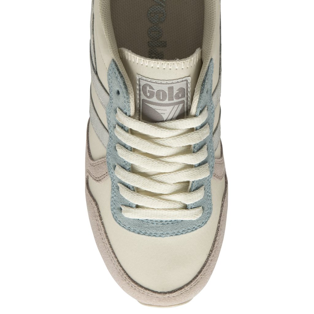 Gola Classics Daytona Quadrant Sneakers Blancos Plateados Azules Mexico | WNC-657430
