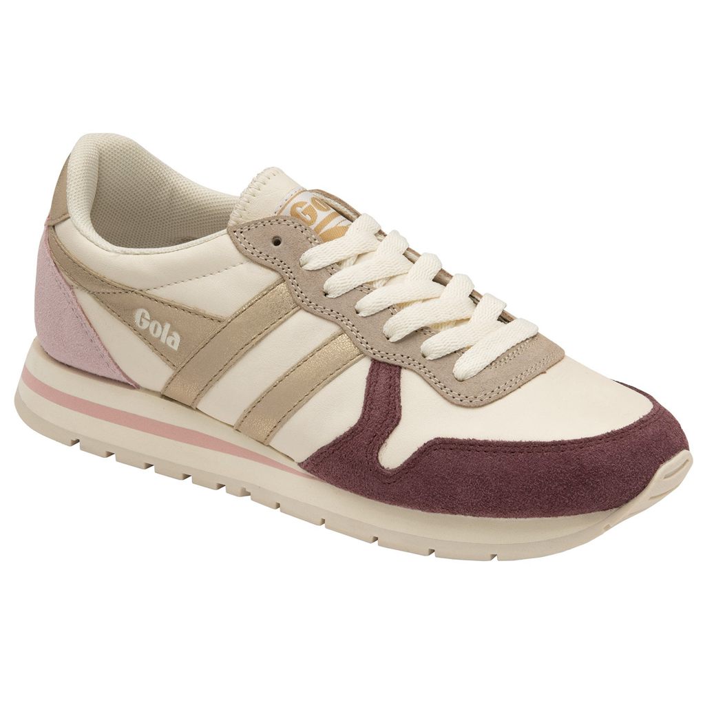 Gola Classics Daytona Quadrant Sneakers Blancos Dorados Rosas Mexico | ZSF-286043