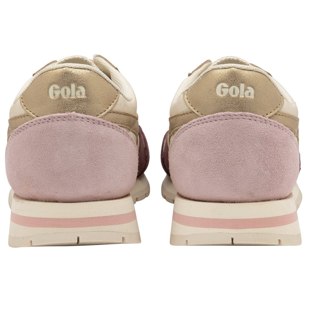 Gola Classics Daytona Quadrant Sneakers Blancos Dorados Rosas Mexico | ZSF-286043