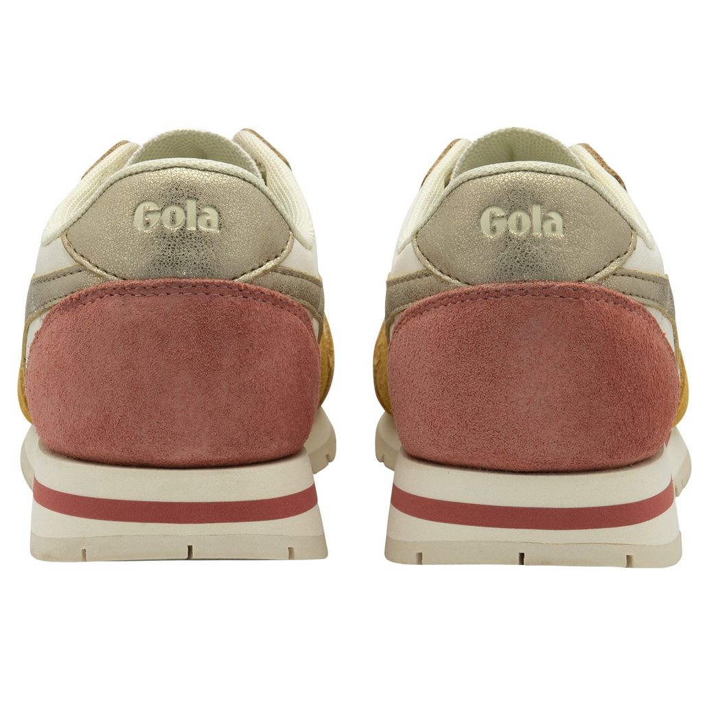 Gola Classics Daytona Quadrant Sneakers Blancos Dorados Mexico | PQZ-860451